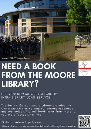 Poster advertising the Moore/Chemistry Intra-Library Loan service